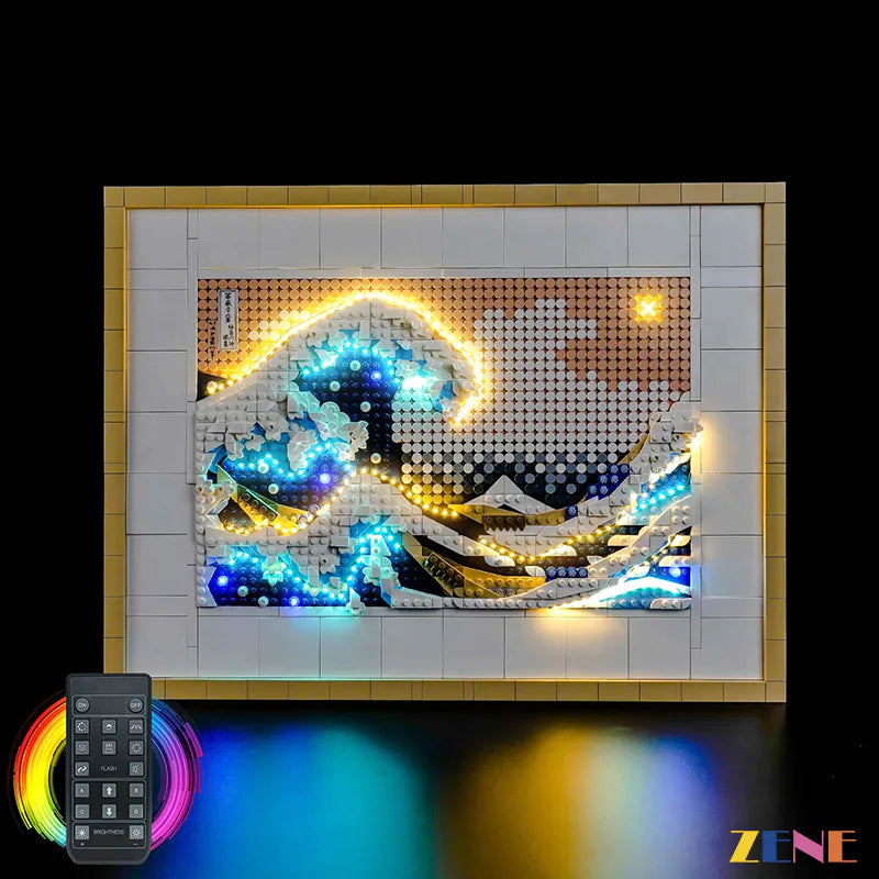 zene bricks Light Kit for LEGO Art Hokusai The Great Wave 31208