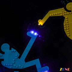 Toy construction vehicle with blue and yellow colors ZENE Bricks