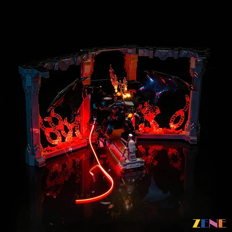 zene bricks Light Kit for LEGO Balrog Book Nook 10367