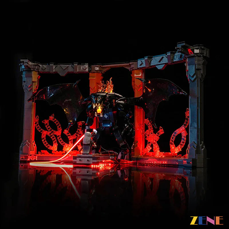 zene bricks Light Kit for LEGO Balrog Book Nook 10367