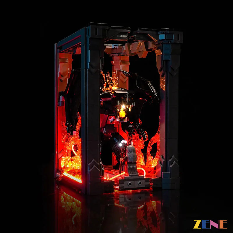 zene bricks Light Kit for LEGO Balrog Book Nook 10367
