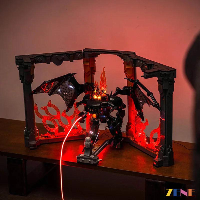 zene bricks Light Kit for LEGO Balrog Book Nook 10367