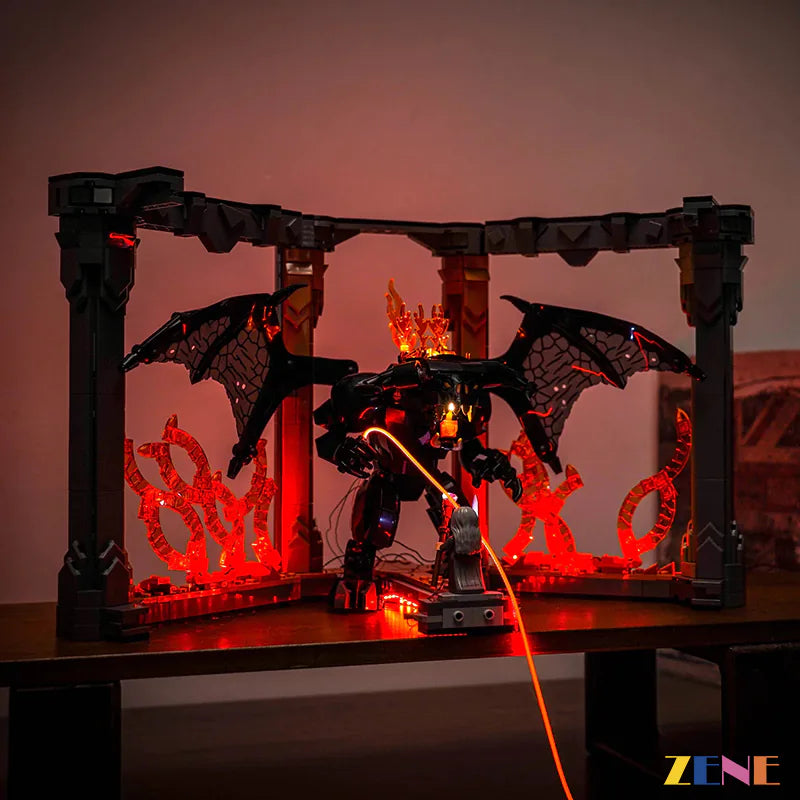 zene bricks Light Kit for LEGO Balrog Book Nook 10367