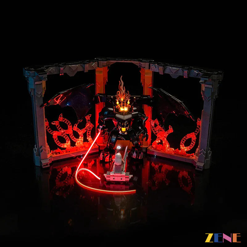zene bricks Light Kit for LEGO Balrog Book Nook 10367
