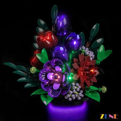 ZENE Bricks Light Kit for LEGO Botanicals Dark Flower Arrangement #11513