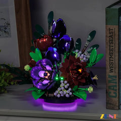 ZENE Bricks Light Kit for LEGO Botanicals Dark Flower Arrangement #11513