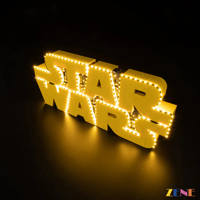 zene bricks Light Kit for LEGO Brick-Built Star Wars Logo #75407