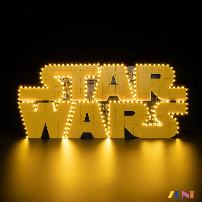 zene bricks Light Kit for LEGO Brick-Built Star Wars Logo #75407