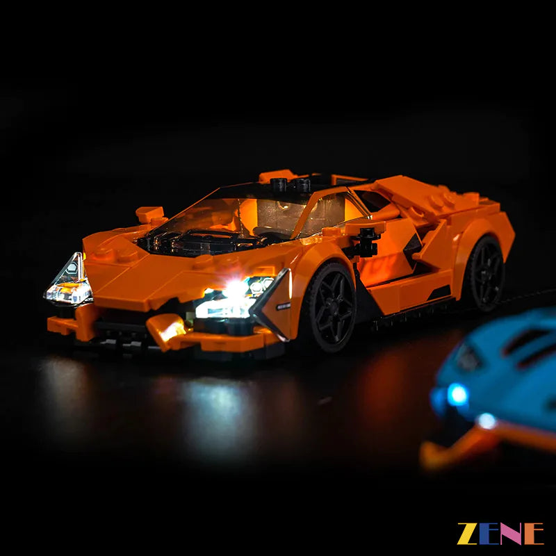 zene bricks LEGO Lamborghini Revuelto & Huracán STO Light Kit for #77238