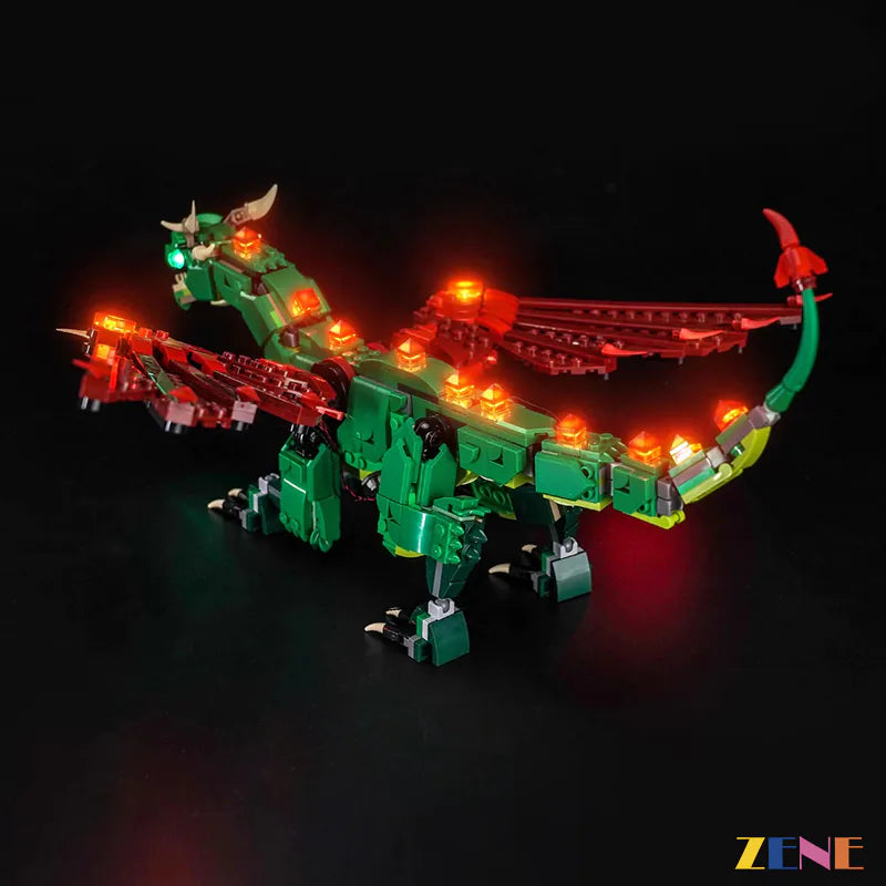 zene bricks Light Kit for Medieval Dragon #31161