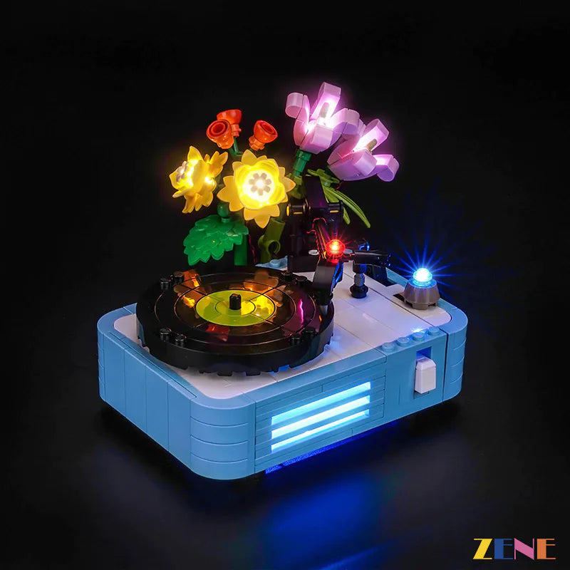 zene bricks Light Kit for LEGO Record Player with Flowers #31172