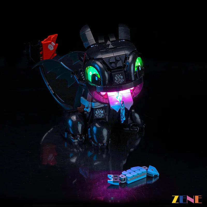 zene bricks Light Kit for LEGO Dragon Toothless #10375