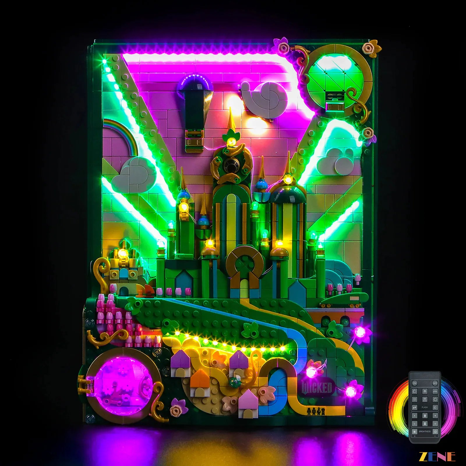 zene bricks LEGO Emerald City Wall Art Light Kit for #75685