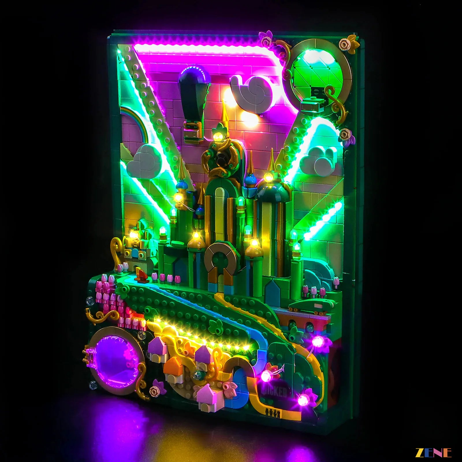 zene bricks LEGO Emerald City Wall Art Light Kit for #75685