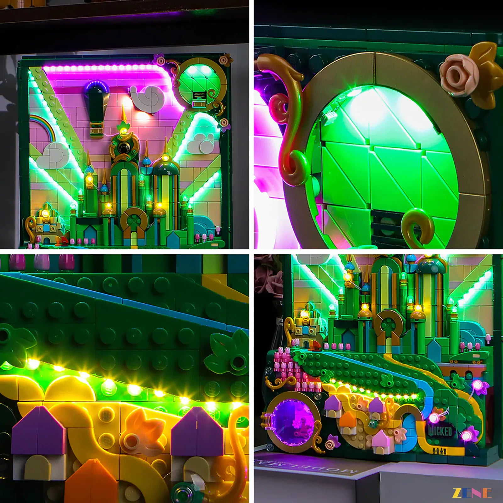 zene bricks LEGO Emerald City Wall Art Light Kit for #75685
