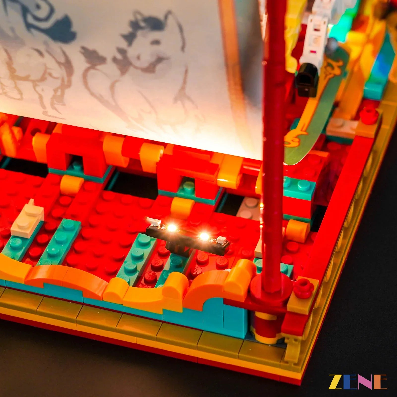 zene bricks LEGO Galloping Horses Canvas Light Kit for #80119