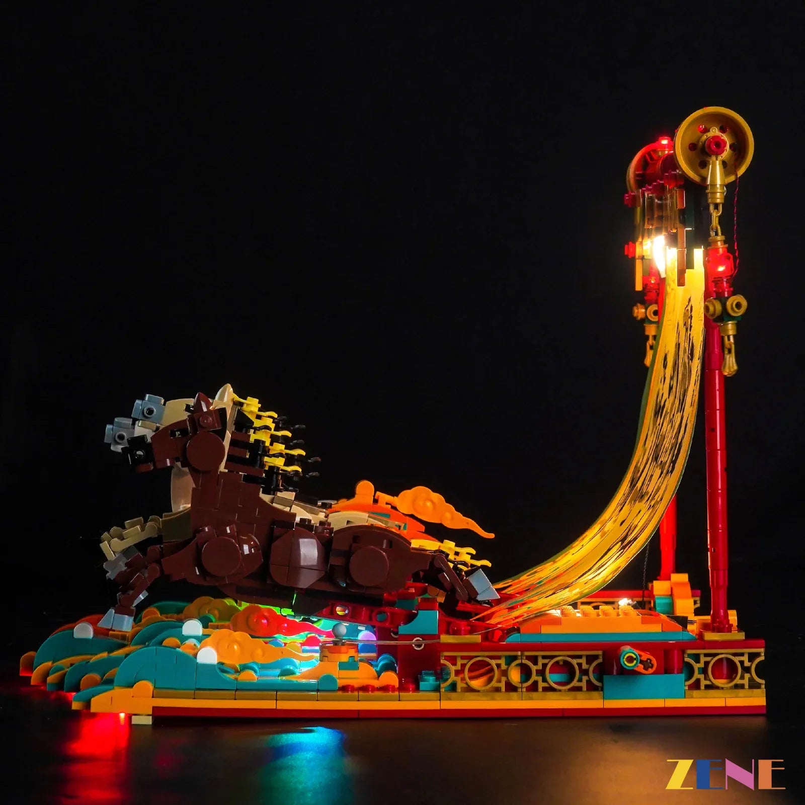 zene bricks LEGO Galloping Horses Canvas Light Kit for #80119