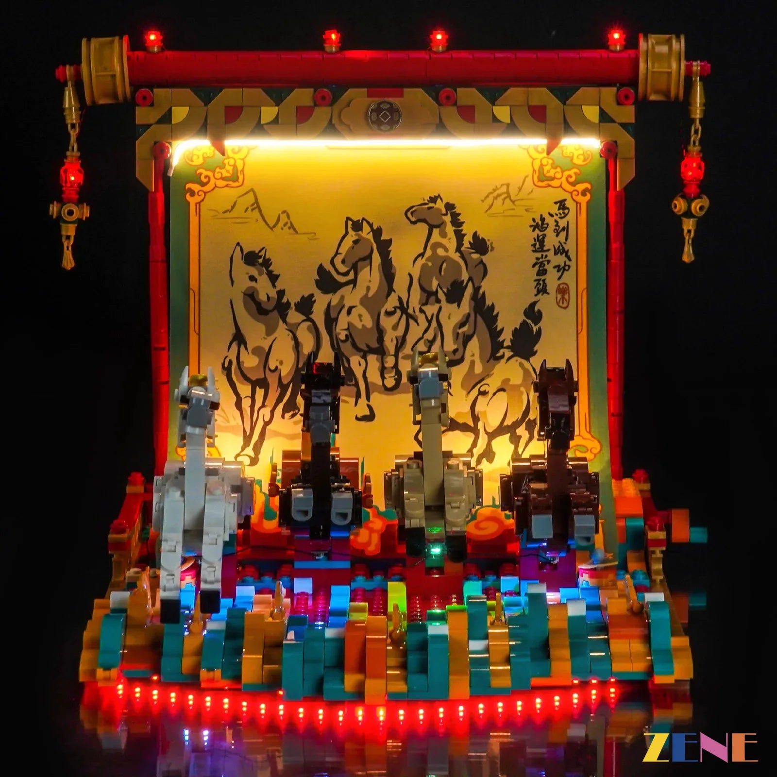 zene bricks LEGO Galloping Horses Canvas Light Kit for #80119