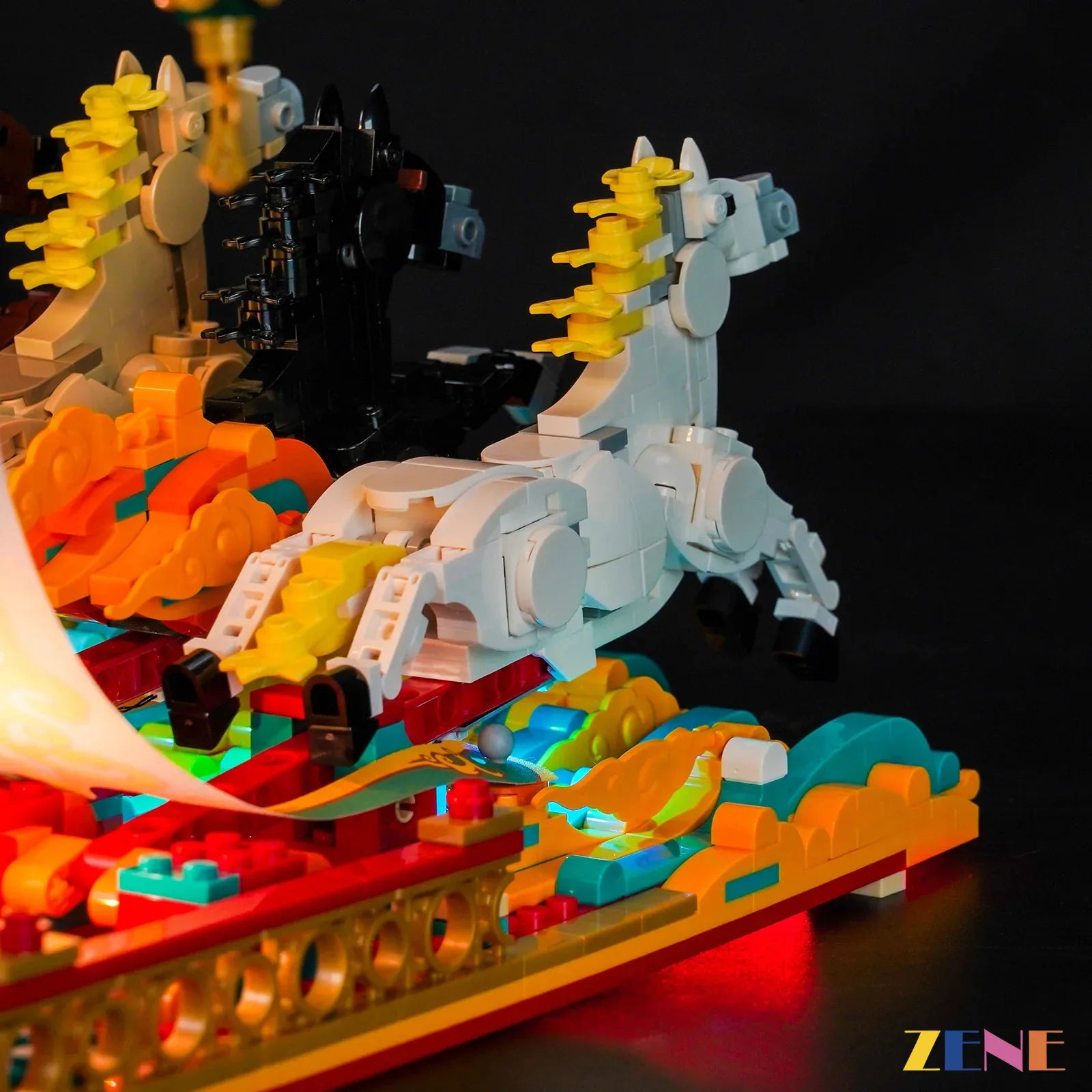 zene bricks LEGO Galloping Horses Canvas Light Kit for #80119