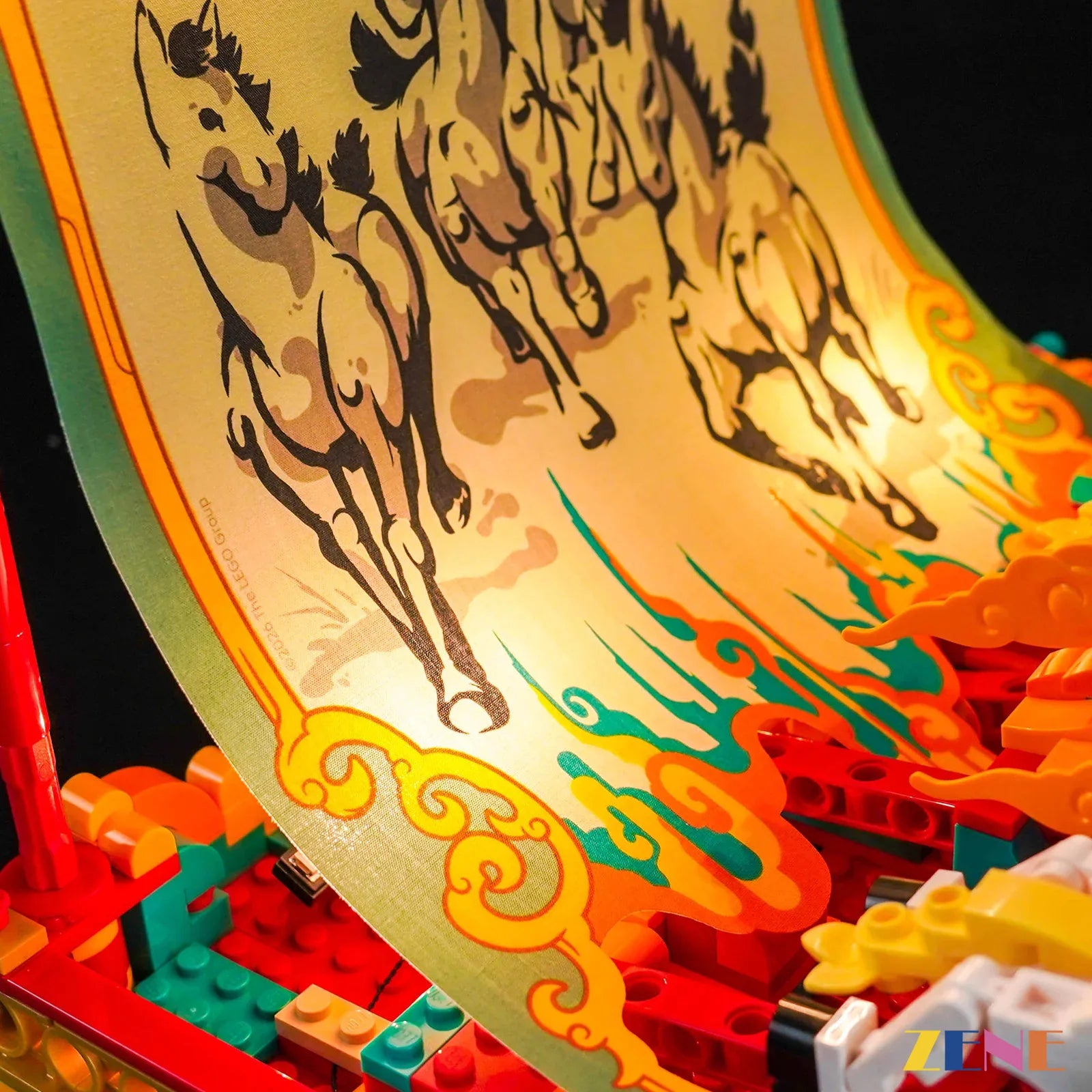 zene bricks LEGO Galloping Horses Canvas Light Kit for #80119