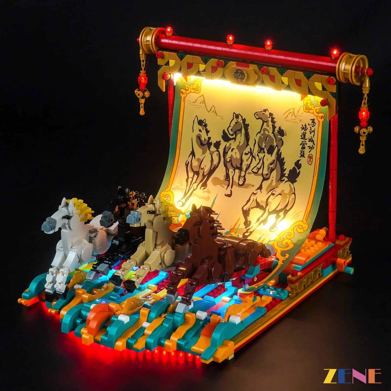 zene bricks LEGO Galloping Horses Canvas Light Kit for #80119