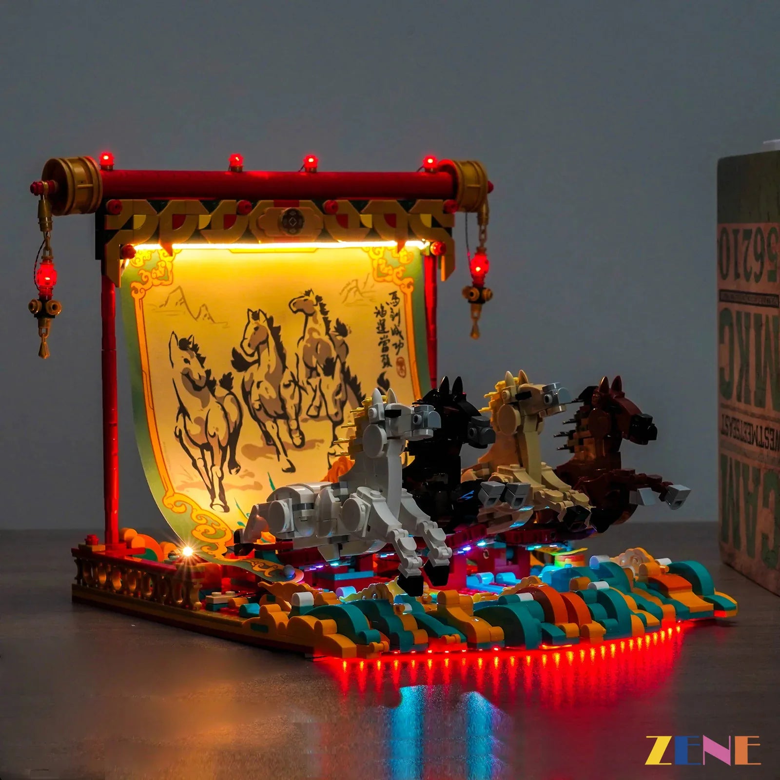 zene bricks LEGO Galloping Horses Canvas Light Kit for #80119