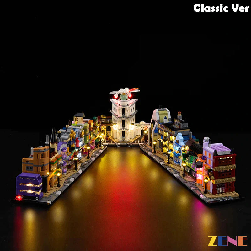 zene bricks Light Kit for LEGO Harry Potter Diagon Alley Wizarding Shops #76444