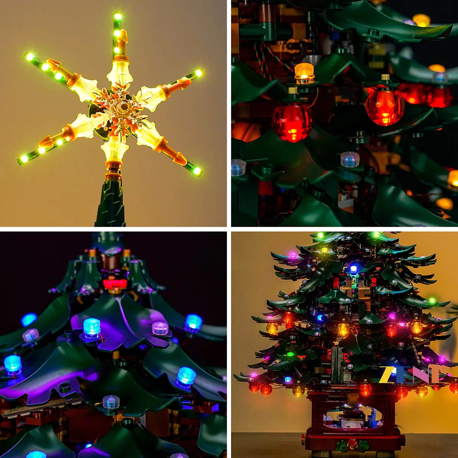zene bricks LEGO Christmas Tree Light Kit for #41843 (Multiple Color)