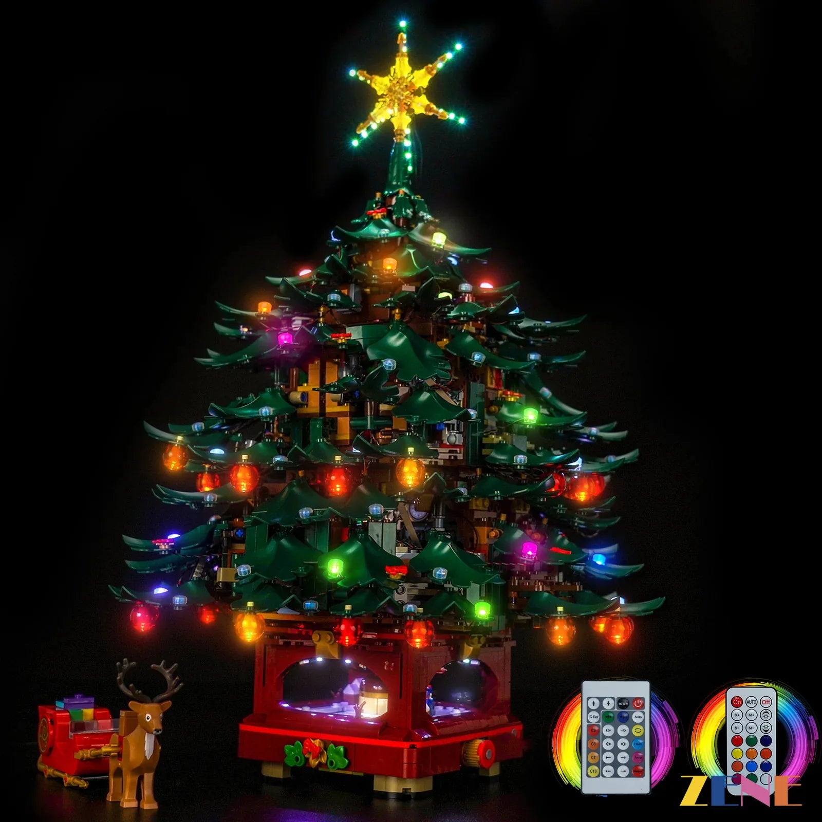 zene bricks LEGO Christmas Tree Light Kit for #41843 (Multiple Color)