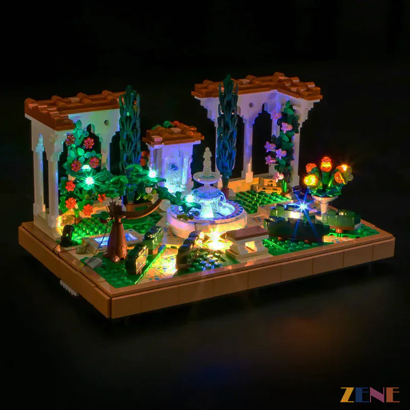 zene bricks Light Kit for LEGO Fountain Garden #10359