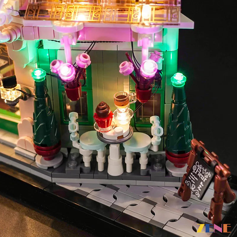 zene bricks Light Kit for LEGO French Café #10362