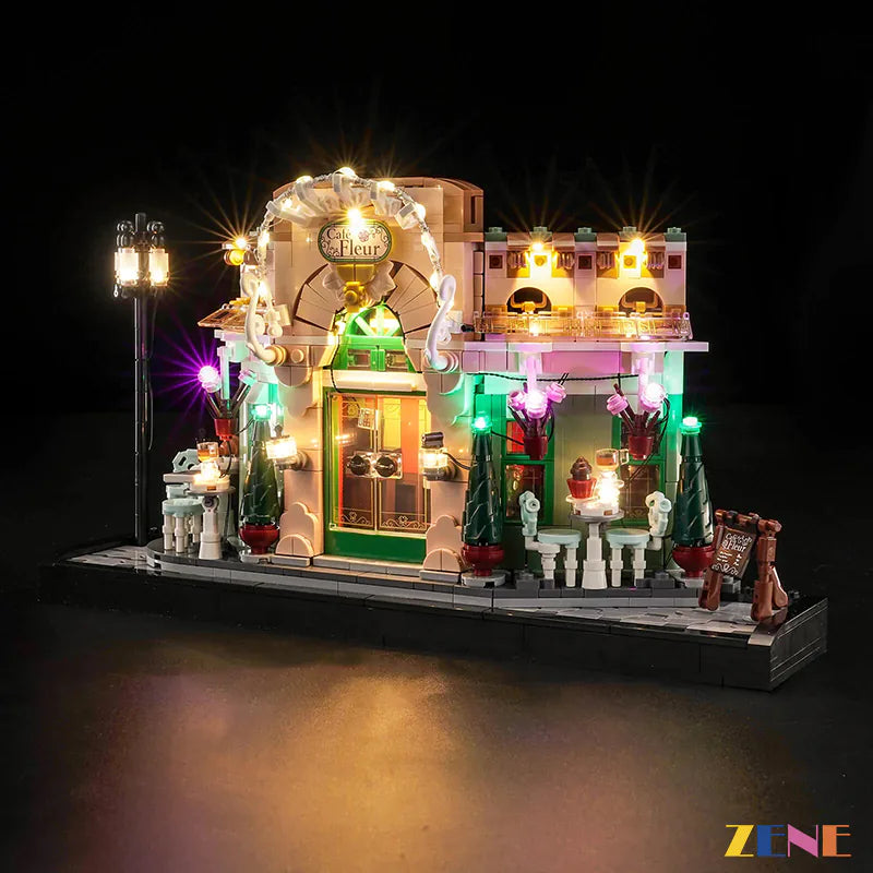 zene bricks Light Kit for LEGO French Café #10362
