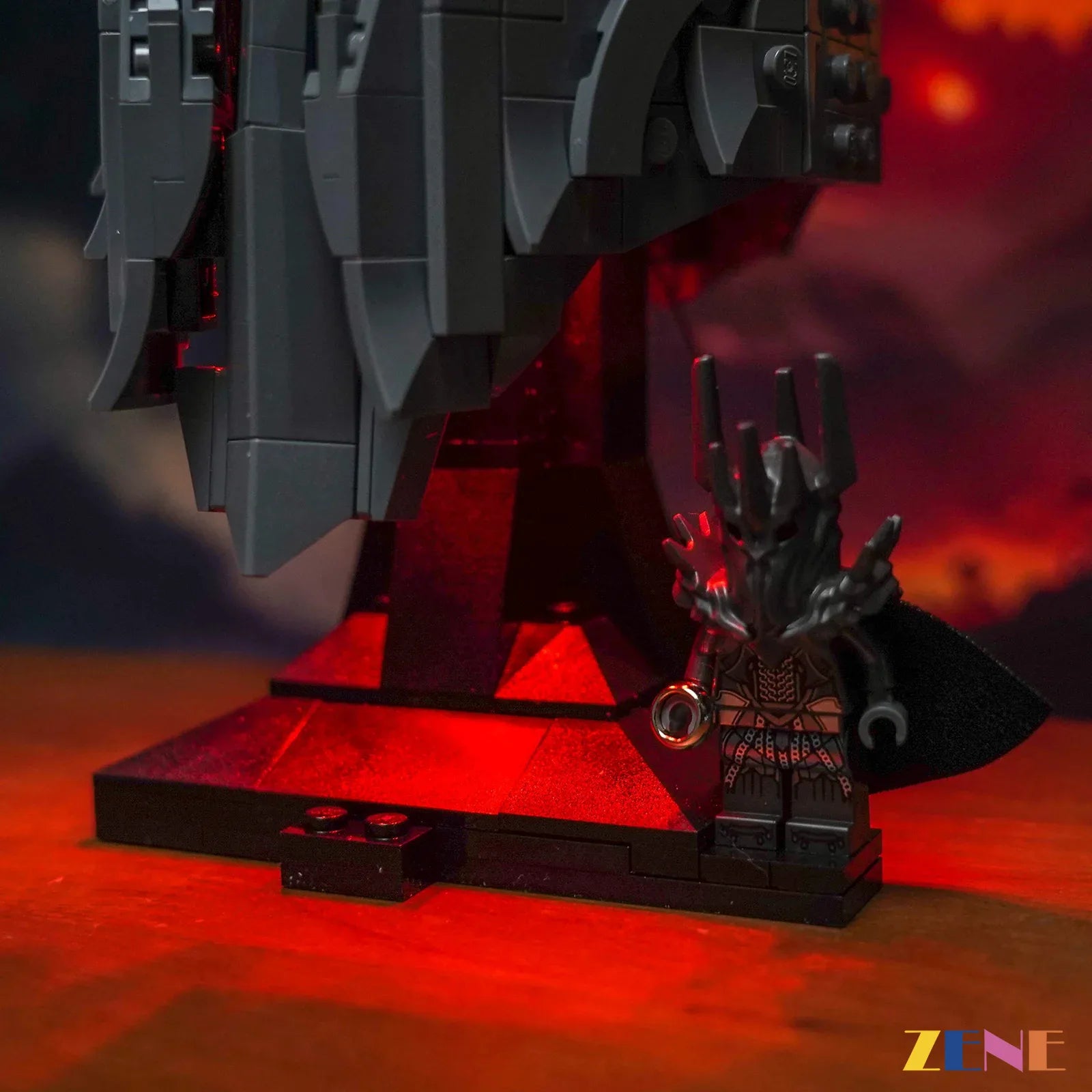 zene bricks Light Kit for The Lord of the Rings Sauron's Helmet #11373
