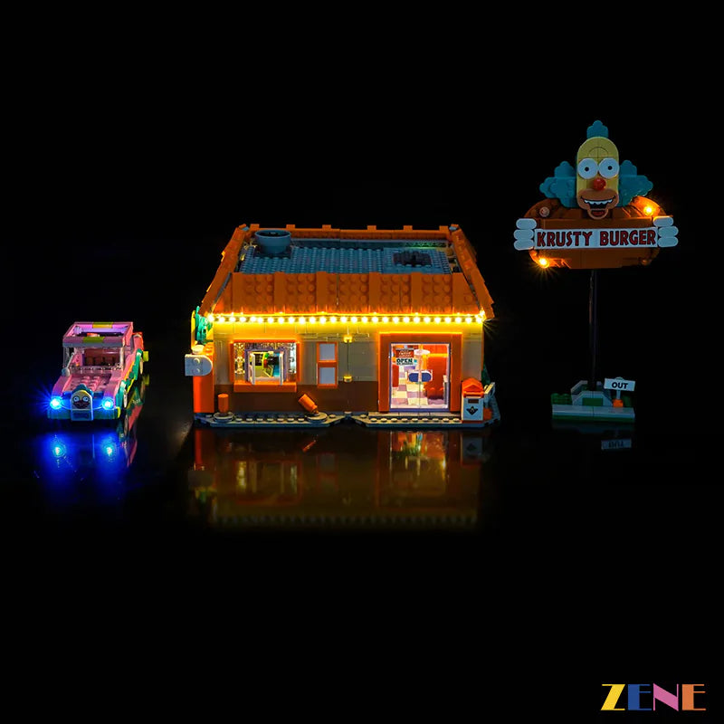 zene bricks Light Kit for LEGO The Krusty Burger Simpsons #10352