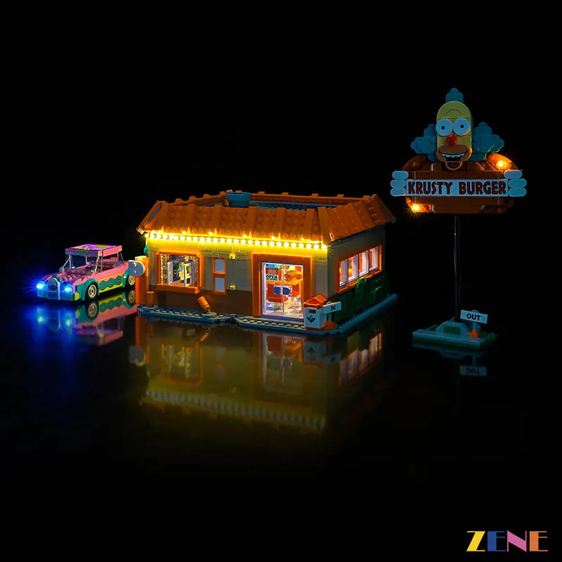 zene bricks Light Kit for LEGO The Krusty Burger Simpsons #10352