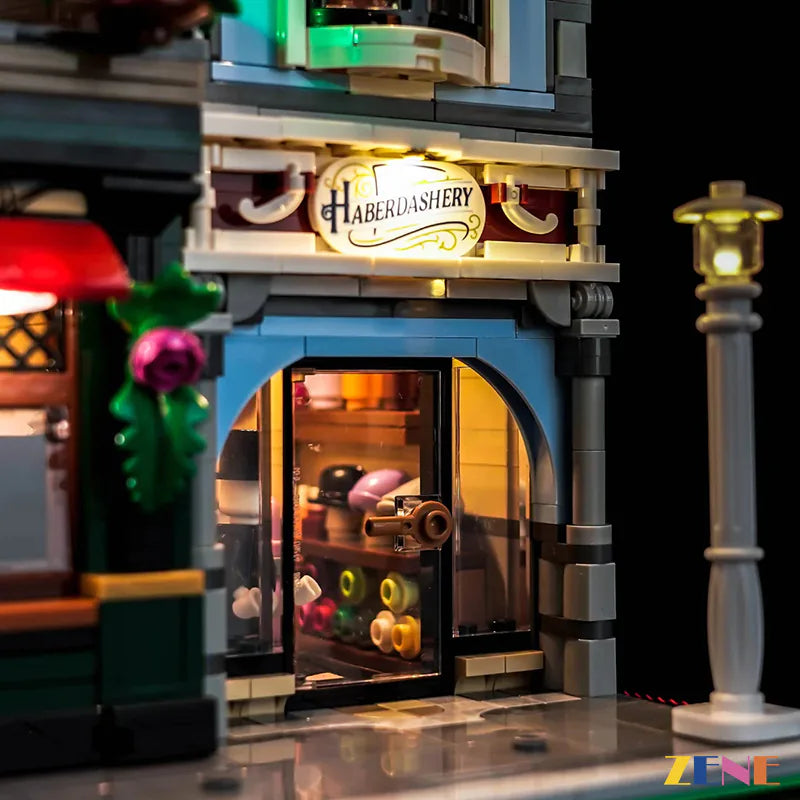 zene bricks Light Kit for LEGO Tudor Corner #10350