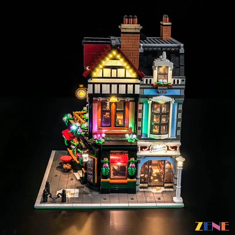 zene bricks Light Kit for LEGO Tudor Corner #10350