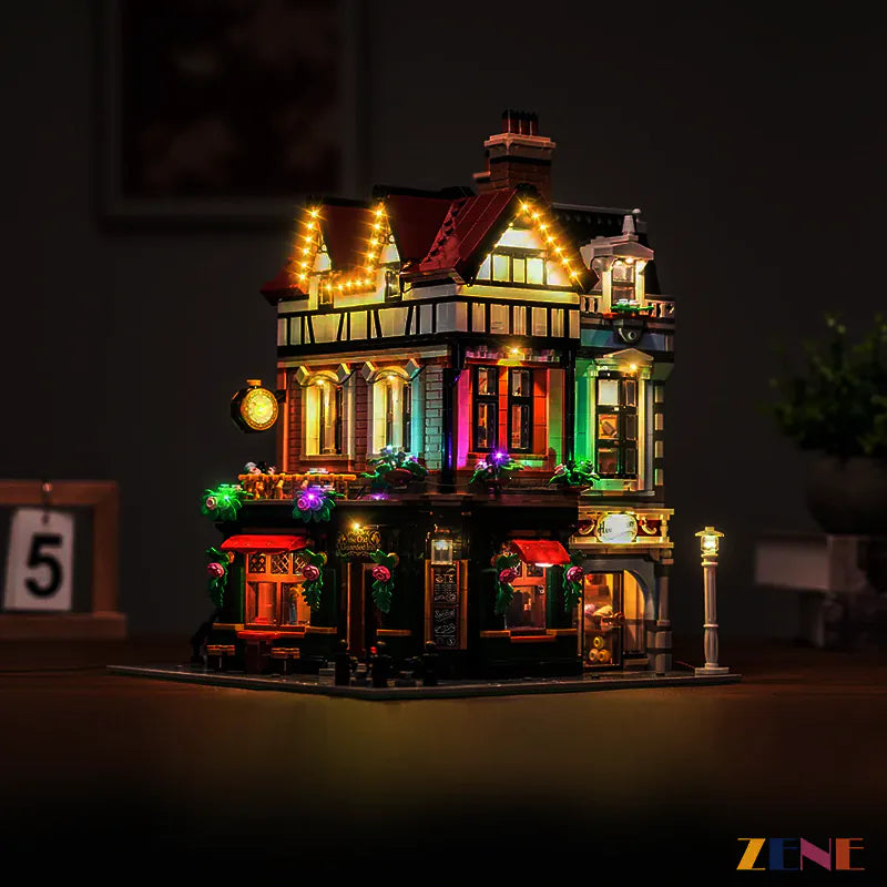 zene bricks Light Kit for LEGO Tudor Corner #10350