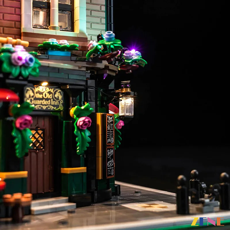 zene bricks Light Kit for LEGO Tudor Corner #10350