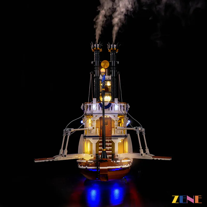 zene bricks Light Kit for LEGO River Steamboat #21356