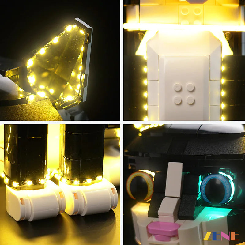 zene bricks Light Kit for LEGO Ideas Tuxedo Cat #21349