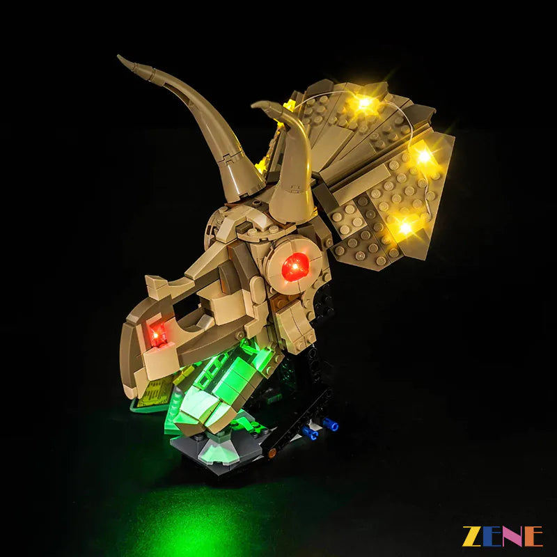 Light Kit for LEGO Jurassic World Dinosaur Fossils: Triceratops Skull #76969