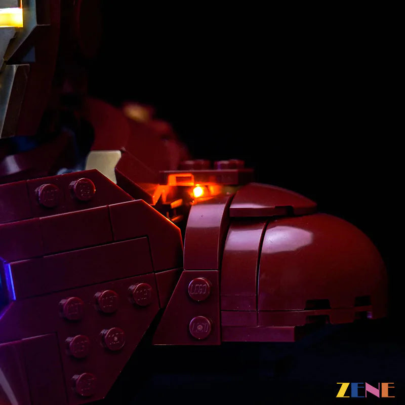 zene bricks Light Kit for LEGO MK4 Iron Man Bust #76327