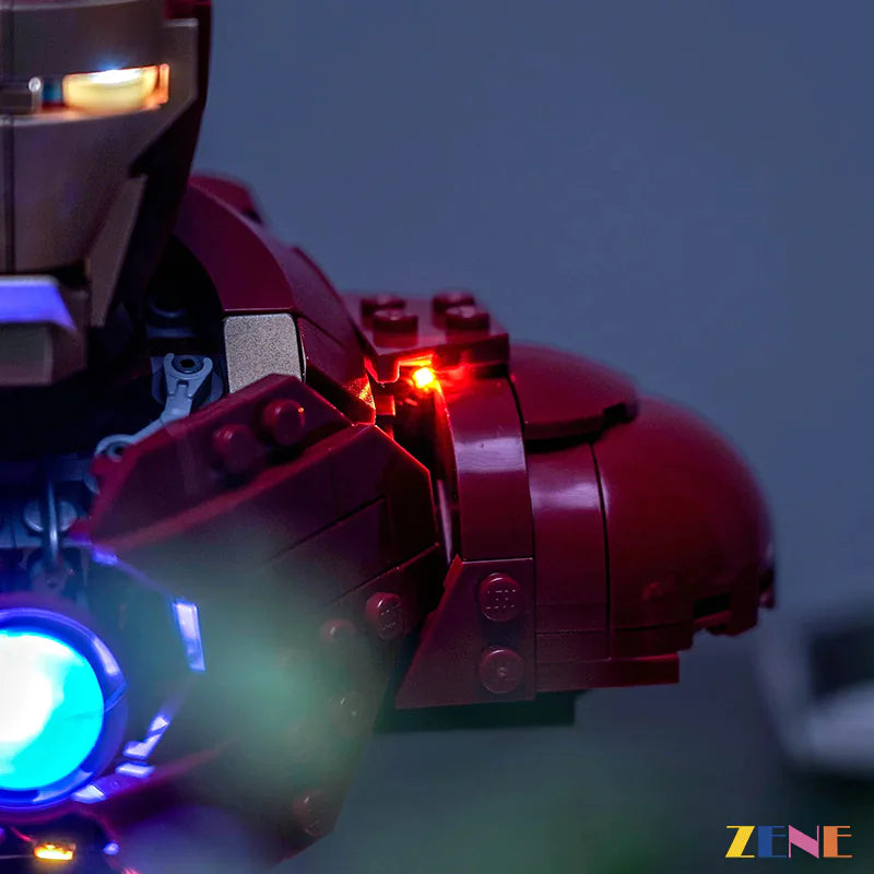 zene bricks Light Kit for LEGO MK4 Iron Man Bust #76327