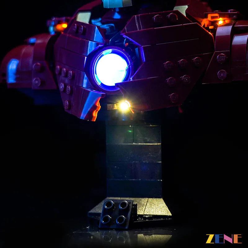 zene bricks Light Kit for LEGO MK4 Iron Man Bust #76327