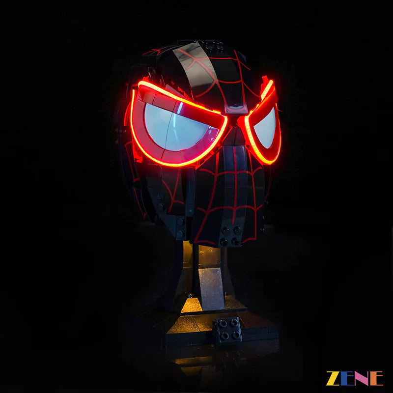 zene bricks Light Kit for LEGO Miles Morales Mask #76329