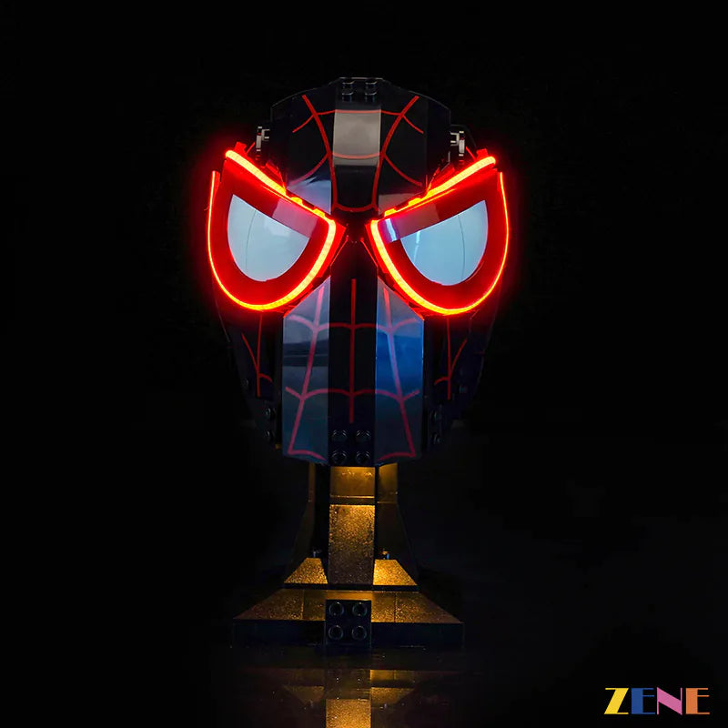 zene bricks Light Kit for LEGO Miles Morales Mask #76329