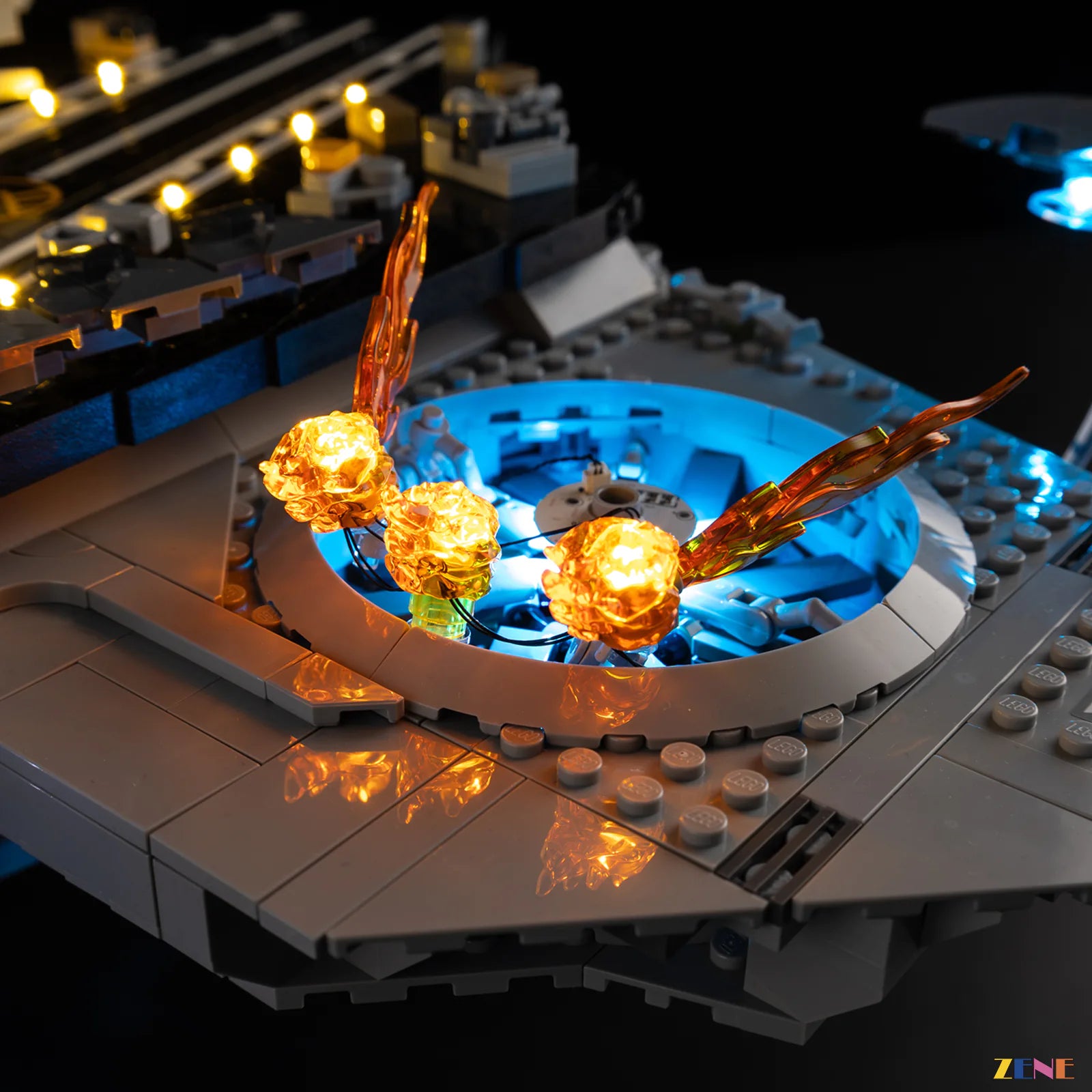 SHIELD Helicarrier engine deck lighting - ZENE Bricks Light Kit for LEGO® Marvel SHIELD Helicarrier #76354