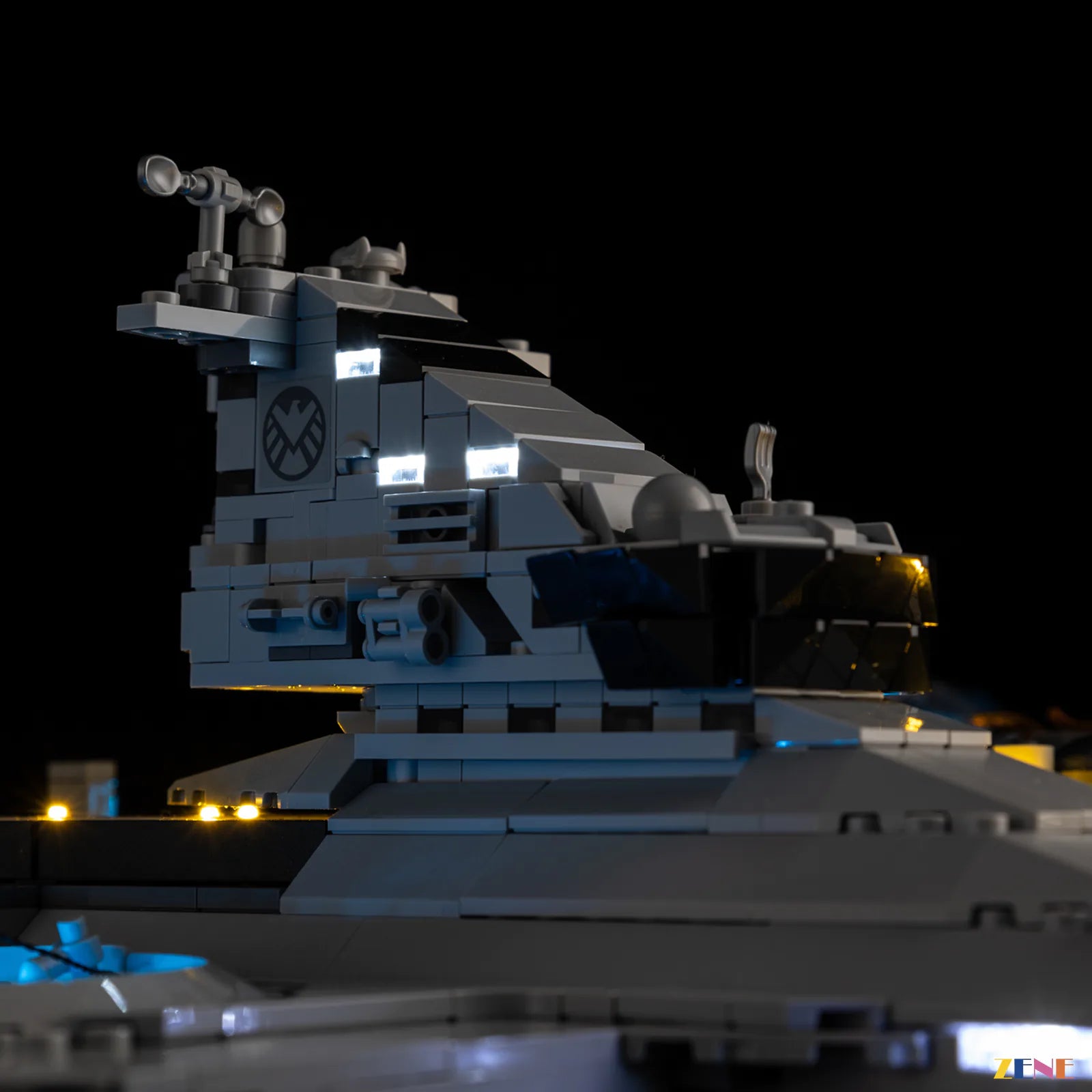 SHIELD Helicarrier engine deck lighting - ZENE Bricks Light Kit for LEGO® Marvel SHIELD Helicarrier #76354