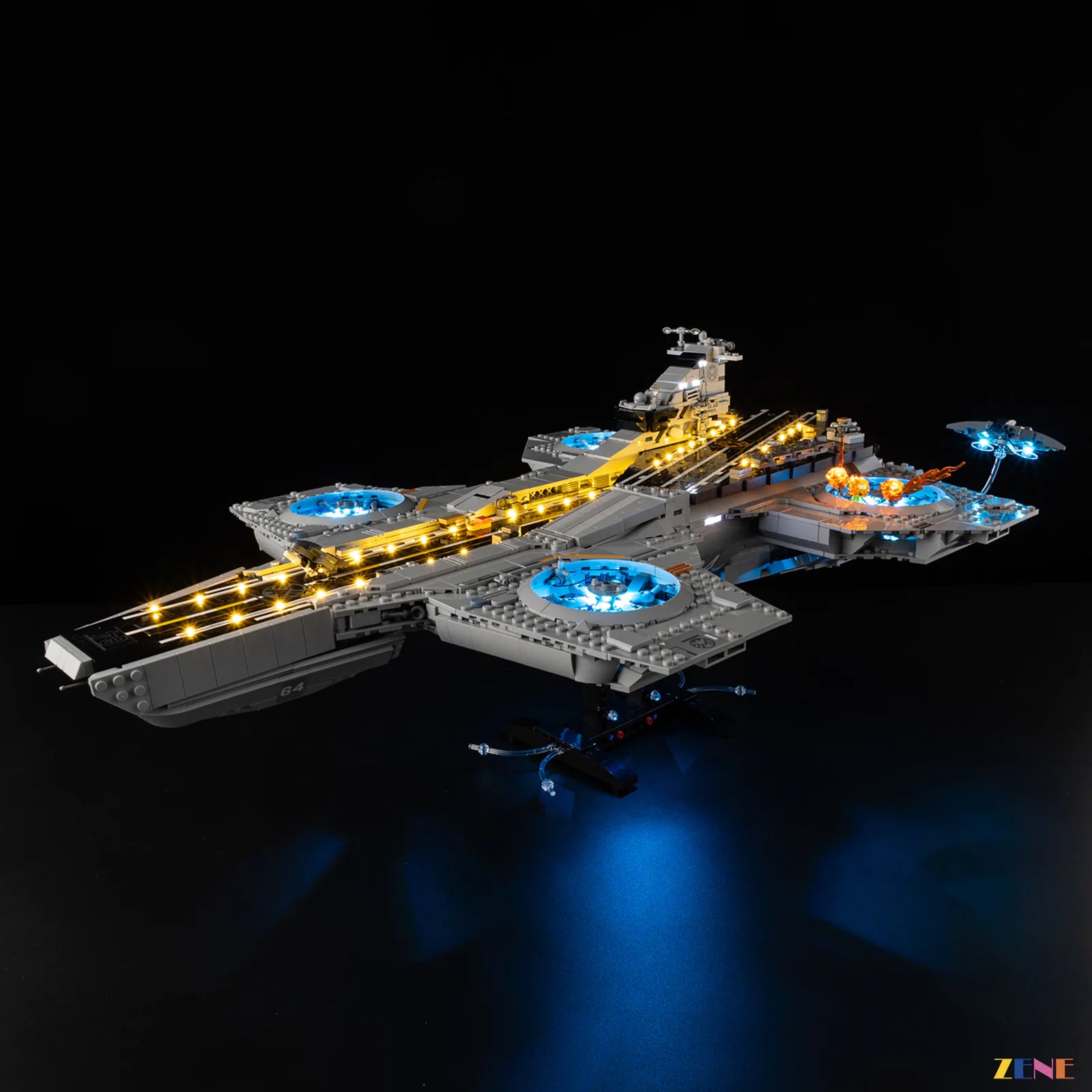 SHIELD Helicarrier engine deck lighting - ZENE Bricks Light Kit for LEGO® Marvel SHIELD Helicarrier #76354